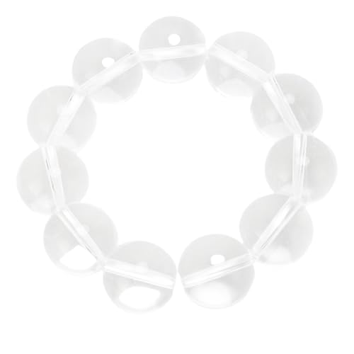El Mejor Listado de Adornos con cuentas de esta semana. 36 Pulsera de Cristal con Piedras Naturales, Cuentas de 20mm, Adorno para Hogar - Energía Positiva, Versátil para Meditación y Yoga (Transparente)
