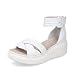 Produktbild Rieker Damen Keilsandalen 64159, Frauen Sandalen,Freizeitschuhe,offene Schuhe,Strandschuhe,Keilsandaletten,Keilabsatz,hoch,Weiss (80),41 EU / 7.5 UK