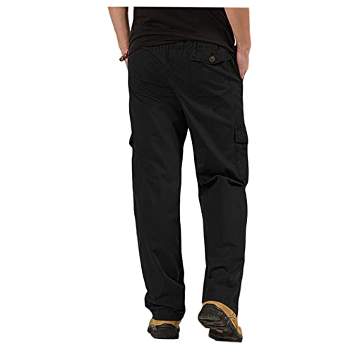 WZIKAI Mens Cargo Pants Elastic Waist Joggers for Men Workout Sweatpants Casual Long Trousers3