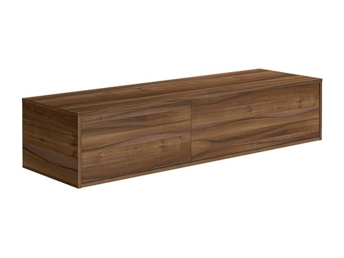 Vente-unique - Meuble sous Vasque Suspendu - Coloris Naturel foncé - L150 cm - ISAURE II