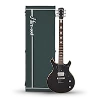 Includes hard case for secure transport and storage Lightweight double cutaway body provides slick, easy access to upper frets Adjust your playing action and intonation with Tune-O-Matic bridge Stand out with asphalt finish and pearloid inlays