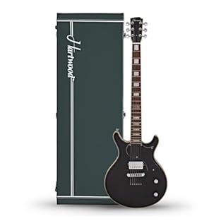 Includes hard case for secure transport and storage Lightweight double cutaway body provides slick, easy access to upper frets Adjust your playing action and intonation with Tune-O-Matic bridge Stand out with asphalt finish and pearloid inlays