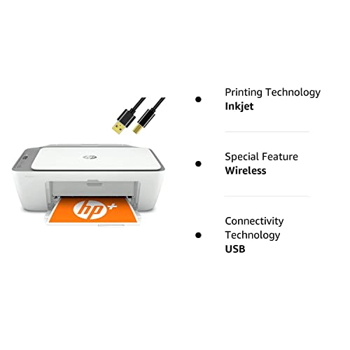 Hp Deskjet All-In-One Wireless Color Inkjet Printer, Print, Copy, Scan, Wireless Usb Connectivity Mobile Printing Printer Cable #TOP5