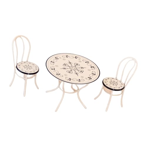 Table réaliste meubles créatifs rétro pour scène de jardin miniature