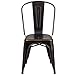 Flash Furniture Commercial Grade Distressed Copper Metal Indoor-Outdoor Stackable Chair