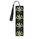 Marcapáginas con el emblema de Dominica para San Valentín, regalo para parejas, marcapáginas de graduación, regalo unisex.