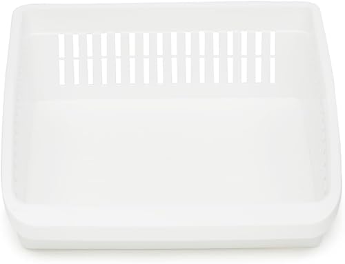 Miniatura 2 de Home Basics Organizador grande de plástico para despensa o refrigerador, color blanco