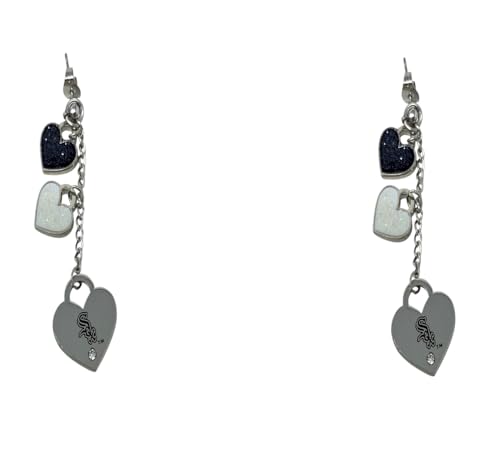 Pro Specialties Group MLB Earrings, Team Colors, One Size, Small (Chicago White Sox Dangle)