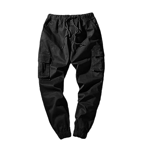 Wjnvfioo Joggers Cargo Pants Men Harem Pants Multi-Pocket Camo Cotton Sweatpants Streetwear Casual Trousers