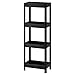 Ikea Vesken - Scaffale da bagno, 36 x 23 x 100 cm, colore: nero