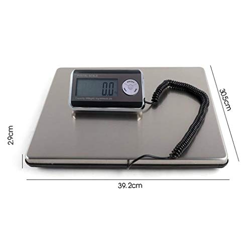 Heavy Duty Digital Weighing Scales - Large Capacity 100KG Platform for Industrial, Commercial, Kitchen, Shop, Luggage, and Parcel Use - Durable Silver Design