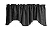 Zen Creative Designs Pintuck Taffeta Scalloped Wave Window Valance Home DÃ©cor Bedroom Nursery Kitchen Window (Black)