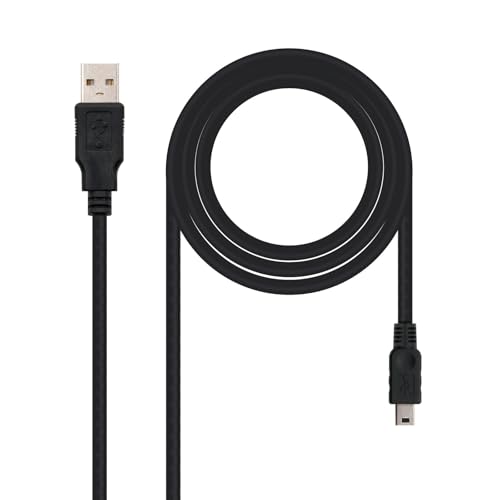 PRENDELUZ Cable USB 2.0 Tipo A/M a Mini USB 5 PIN/M, 0.5 m - Conexión de dispositivos, transferencia de datos y carga.