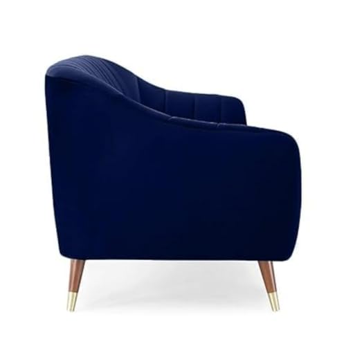 Image of 3 Seater Sofa Set with Two Cushions Perfect for Home Office Guests Living Room (Royal Blue, 3 Seater)
