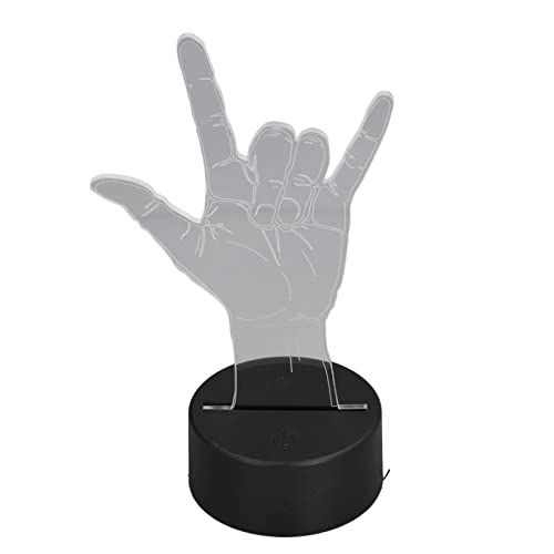 Cosiki LED 7 colores lámpara romántica, USB romántica o lengua de signos 3D alimentada por batería Te amo luz para cumpleaños de San Valentín para decoración del hogar Cover