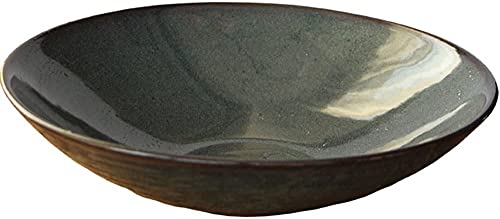 ERoomQ Pasta Bowls Ceramic Large Soup Pasta Noodles Bowl Creative Fruit Salad Dessert Bowl Mixing Serving Bowl Oven Microwave Safe 9.2 Inches Green Salad Bowls,