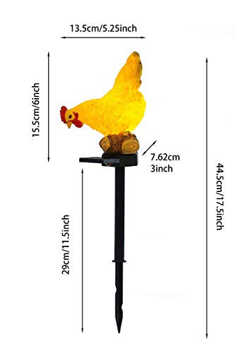 Chuangfeng Solar Chicken Lights Chicken Statue Decorative Outdoor Chicken Solar Light Garden Decor For Outdoor Patio Yard Gift For Chritsmas Day,Mother'S Day thumb #5