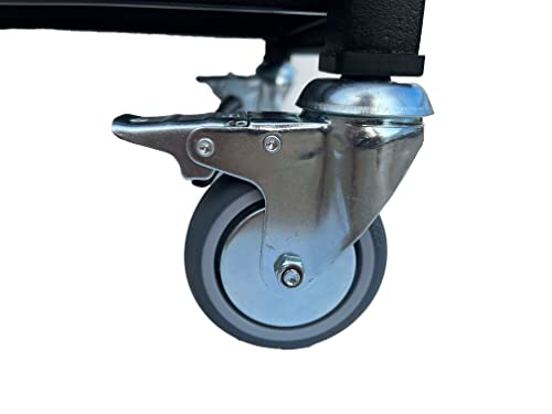 Workington Single Bank Rolling Book Truck Book Cart With 3 Flat Shelves, Library Book Cart With Swivel Lockable Casters 3000 Black #TOP7