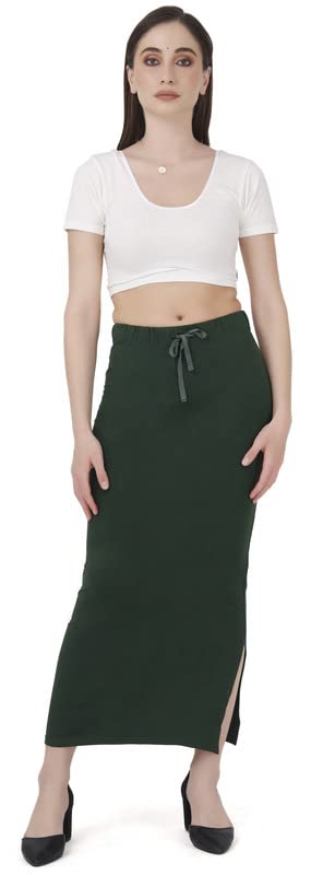 Image of Lycra Blend Cotton Saree Shapewear Petticoat for Women and Girls, Skirts Shapewear Dress for Saree