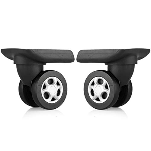 Suitcase Wheels,Luggage Wheel, (Set of a Pair) 360 Degree Swivel Front Mute Repair Replacement Luggage Wheel Suitcase Wheels Parts Spinner, Black
