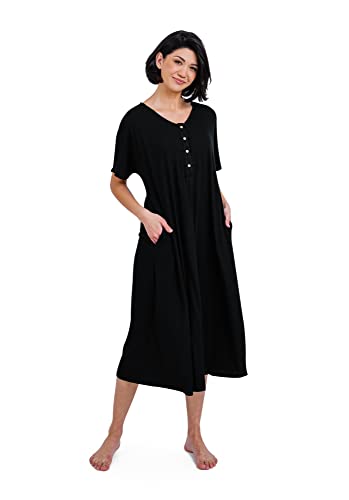 Kate Modern House Dress - Nursing & Night Gown | Comfy Loungewear for Pregnancy & Nursing