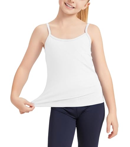 Image of Dreammonkey Girl's Full Sleeveless Camisole Tank Tops Kids Comfort Breathable Dance Tank Tops(Ages 2T-14Years)