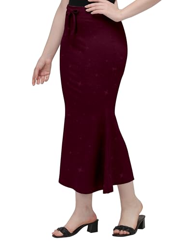 Image of Mehrang Stretchable Shimmer Saree Shapewear Petticoat for Women, Skirts for Women,Shape Wear Dress for Saree