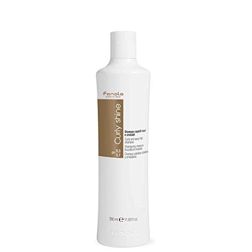 FANOLA Shine Curly and Wavy Hair Shampoo 350 ml Controllo Capelli Ricci E Ondulati-350 ML, Multicolor, One Size, 350