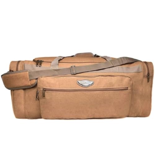 80L - Bolsa De Viagem Grande Lona reforçada 80 Litros x 75 cm(Marron)
