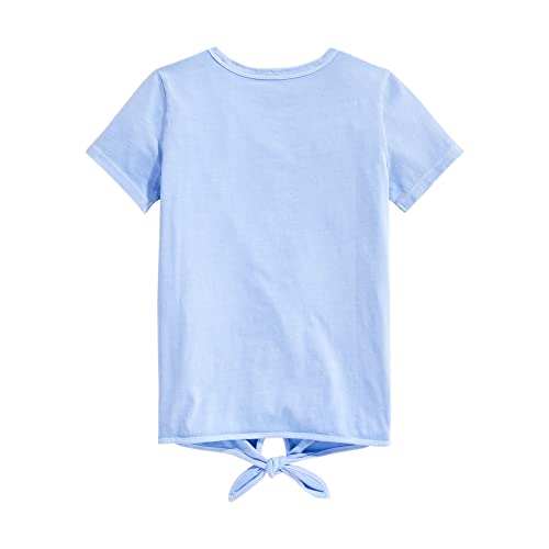 Image of vineyard vines Girls' Garment-Dyed Striped Tie Tee