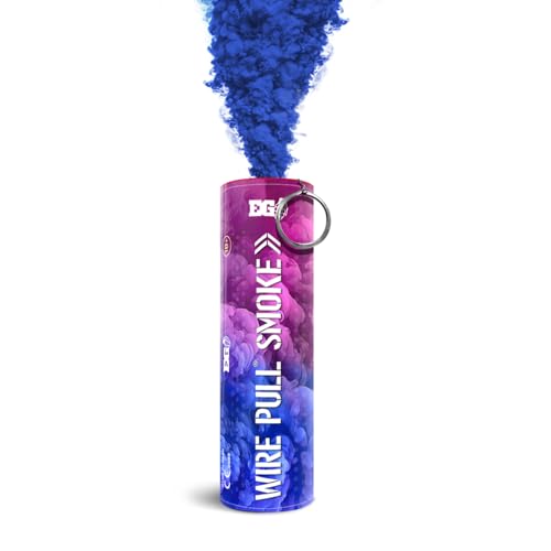 WP40 Gender Reveal Smoke Grenade Pack of 2 Wire Pull® Perfect for Baby Shower | Gender Reveal Party | Photography | Special Effects (Blue)