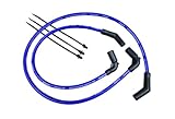 Ton's Performance Silicone Blue 10mm Spark Plug Wires Compatible with Harley H-D FLT FLHT FLHR FLTR 2009-2015 TONS-0915FLH-BL-10MM