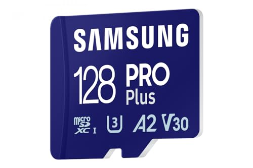 Samsung PRO Plus 128 GB microSD-kort med USB-kortläsare för spel