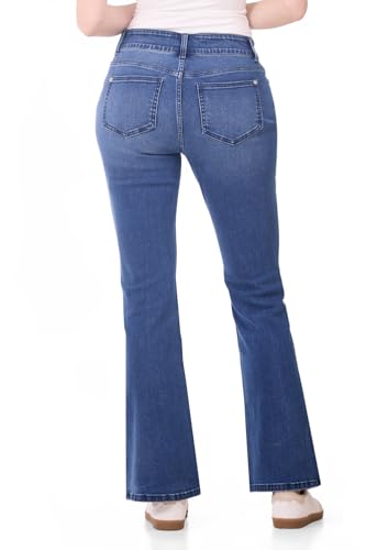 Women's Stretchy Pull-On Cindy Mid-Rise Classic Shaping Bootcut Jean3