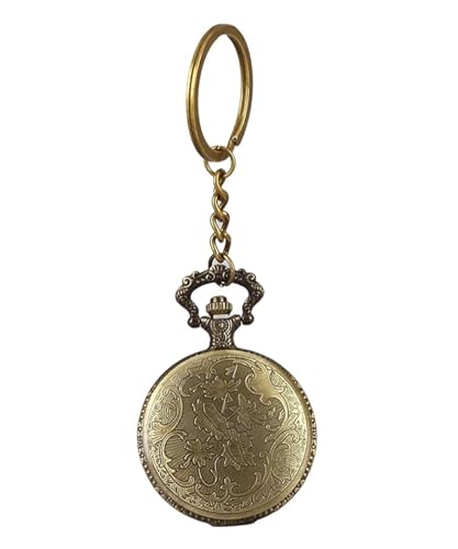 Image of Pocket Watch Metal Keychain Retro Vintage for Gifting With Key Ring Anti-Rust