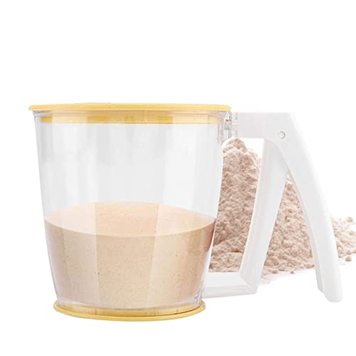 Flour Sieve Flour Sifter Strainer, Hand-held Cup Flour Sifter Strainer Powder Mesh Sieve Baking
