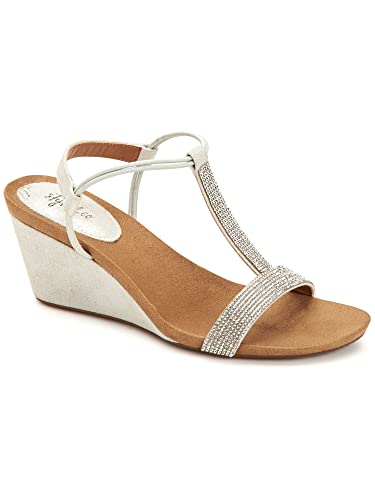 Image of Style & Co. Womens Mulanepwt Sequined Wedge Sandals
