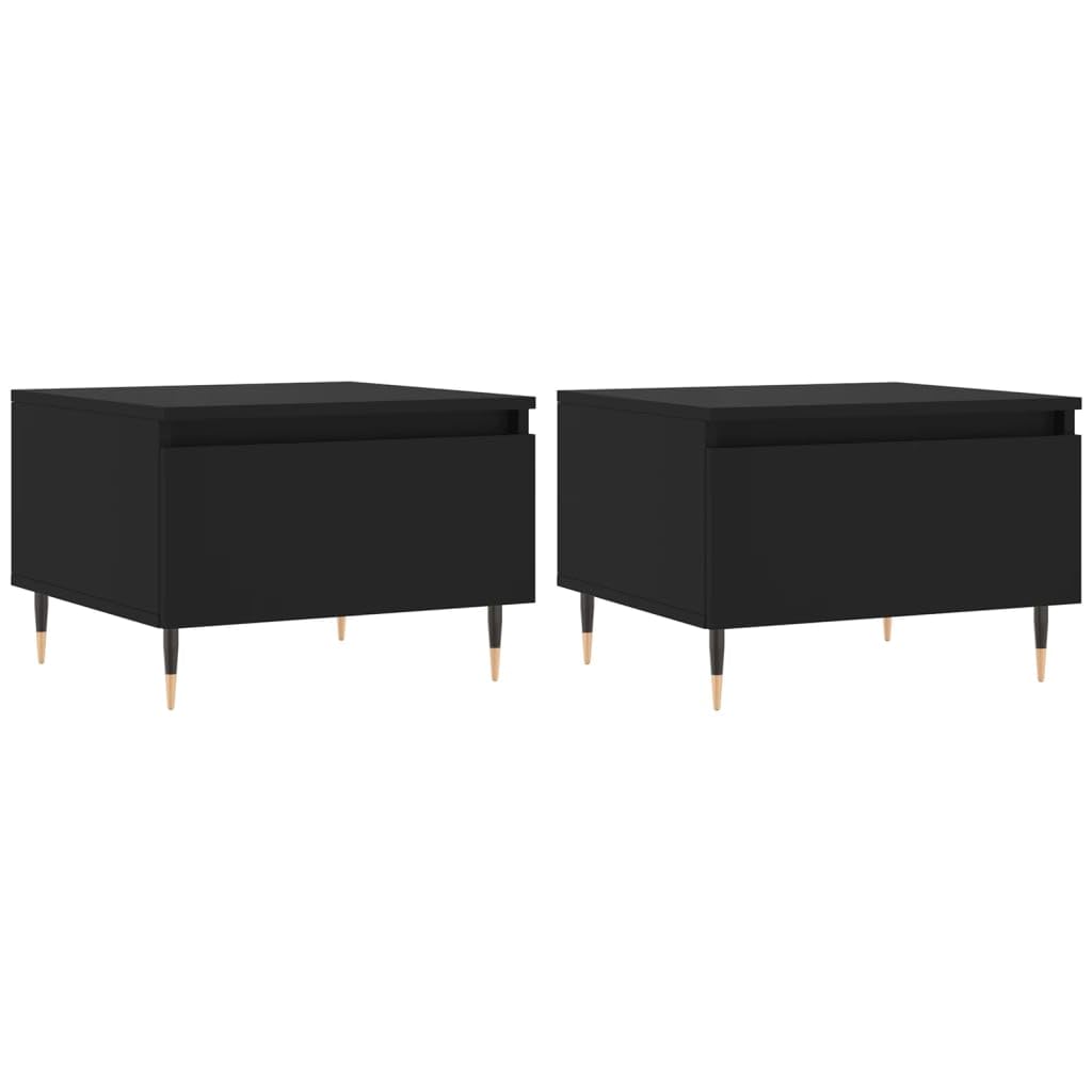 Table basse noir bout de canapé moderne pour salon chaleureux