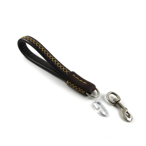 KESYOO Durable Pet Traction Strap for Dogs Cats Short Brown Leash Thick Design Comfortable Pulling Rope for Pets