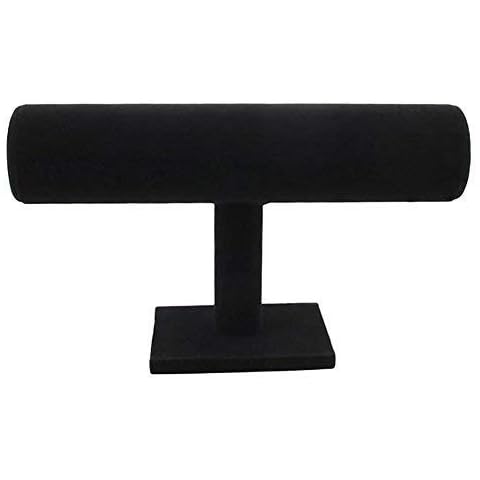 DAYNECETY T-bar Jewellery Rack Headband Headwrap Bracelet Display Stand Holder Shelf Black Earring Bracelet Necklace Headband Watch Beading Chain Scarf Showcase Storage Rack Organizer Frame (#1) Cover