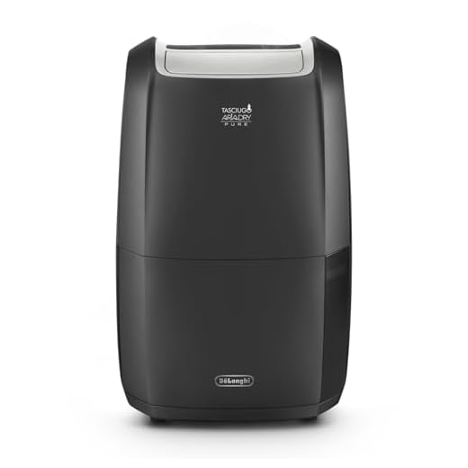 De'Longhi Luftentfeuchter Tasciugo AriaDry Pure DDSX220WFA - elektrischer Entfeuchter und Luftreiniger für Räume bis 90m³, Wäschefunktion, WLAN-fähig, Allergiker zertifiziert, 21 Liter/Tag, schwarz