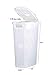Superio Palm Luxe Narrow Laundry Hamper, 1.15 Bushel, White