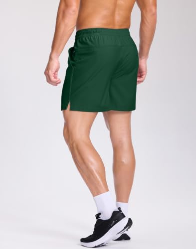 Image of GGJ Men's Lightweight Athletic Shorts with 2 Zipper Pockets 7 inch /9 inch /5 inch Gym Workout Running Quick Dry Tennis Shorts for Men