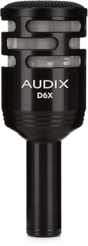 Audix D6X Dynamic Instrument Microphone with 3 Selectable Filters, VLM Capsule Technology, and Cardioid Polar Pattern for Kick Drums, Percussion, and More
