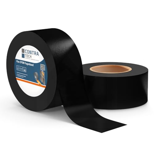 Contra Tech Flex EPDM Fugenband – Made in Germany – Abdichtungsband für Holz- & Metallkonstruktionen – Witterungsbeständig & UV-stabil – 20m – Langlebig & flexibel (0,8mm, 130mm Breite)