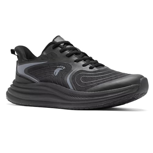 Men's Orthopedic Waliking Shoes: Comfort Arch Support Heel Spur Arthritis Plantar Fasciitis Tennis Sneakers, Cushion Thick Sole Outdoor Indoor Biking Hiking Trail Sneakers Black Size 14