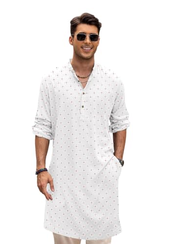 Image of BE ACTIVE Cotton Kurta for Men | Traditional and Classy Design | Indian Kurta | Full Sleeve Kurta