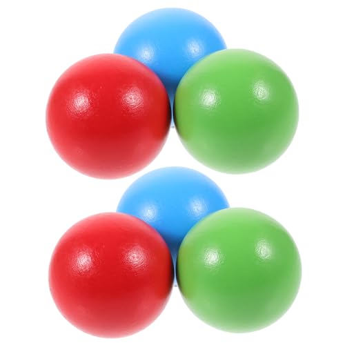 BESPORTBLE 6Pcs Creative Wooden Bocce Balls for Outdoor Sports Balls for Themed Parties Bbqs and Community Gatherings