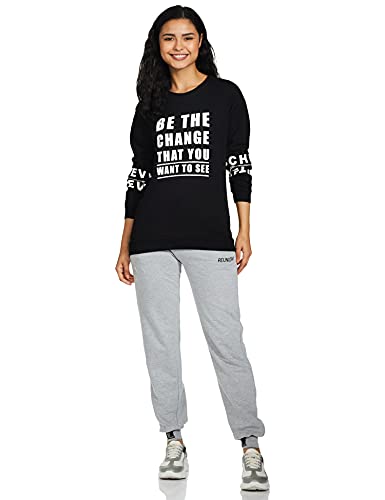 Image of Max Women Cotton Printed Round Neck Sweatshirt