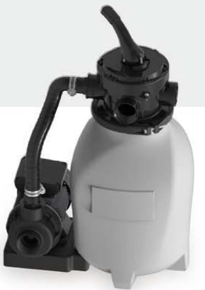 POOLPURE Sand Filter Pump for Above Ground Pool, Pool Sand Filter with Timer, 6-Way Multi-Port Valve, Pool Pumps Above Ground, 14in Sand Filter